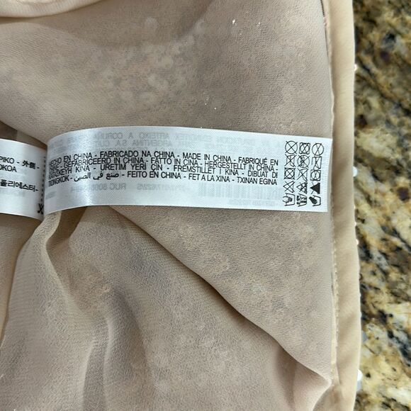 Zara Sequin Pink Beige Sleeveless Tunic Top Size S - Picture 7 of 9